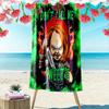 Horror Character Print Beach Towel, Large Soft Quick Dry Towel for Beach Camping Swimming