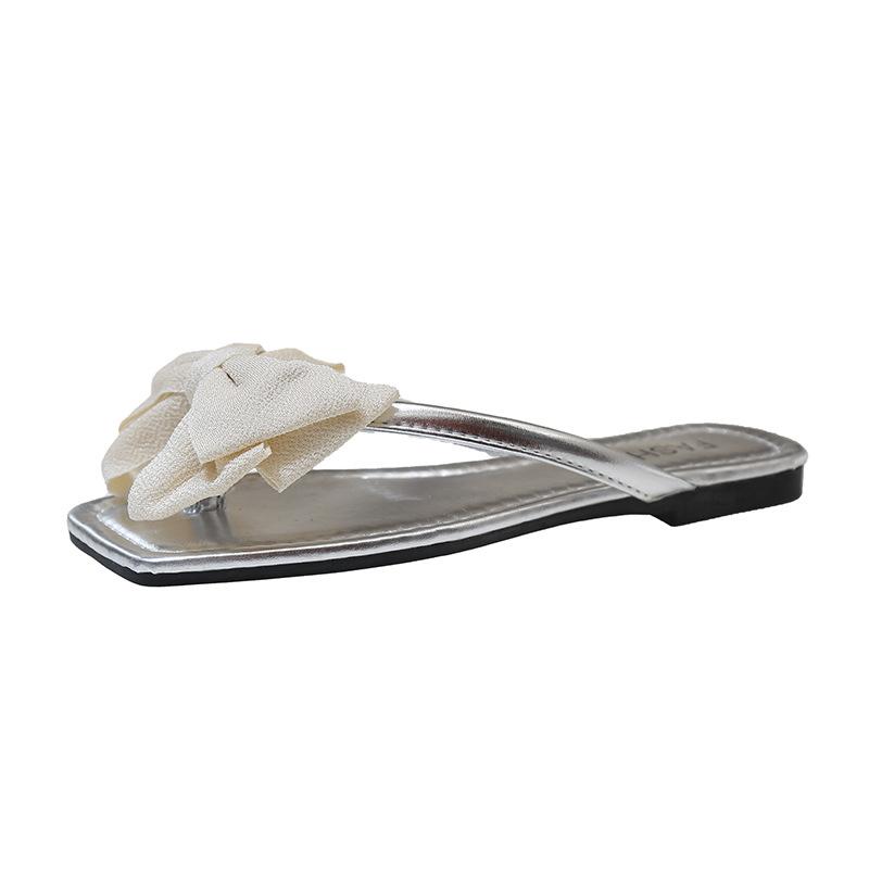 22 Beautiful Summer New Casual Bow Flat-bottomed Fairy Wind Cool Slippers