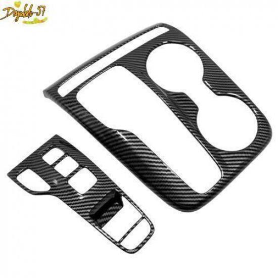 For Hyundai Tucson   Carbon Fiber Console Gear Shift Panel Trim Decor