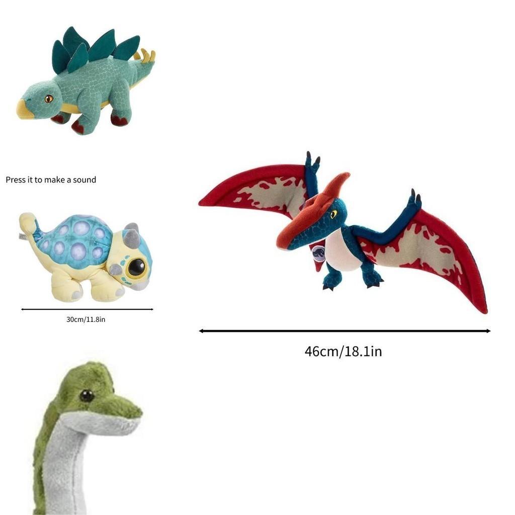 ¡Juguetes de Peluche Lindos y Suaves de Dinosaurios Jurásicos Disponibles en Cinco Especies Diferentes!