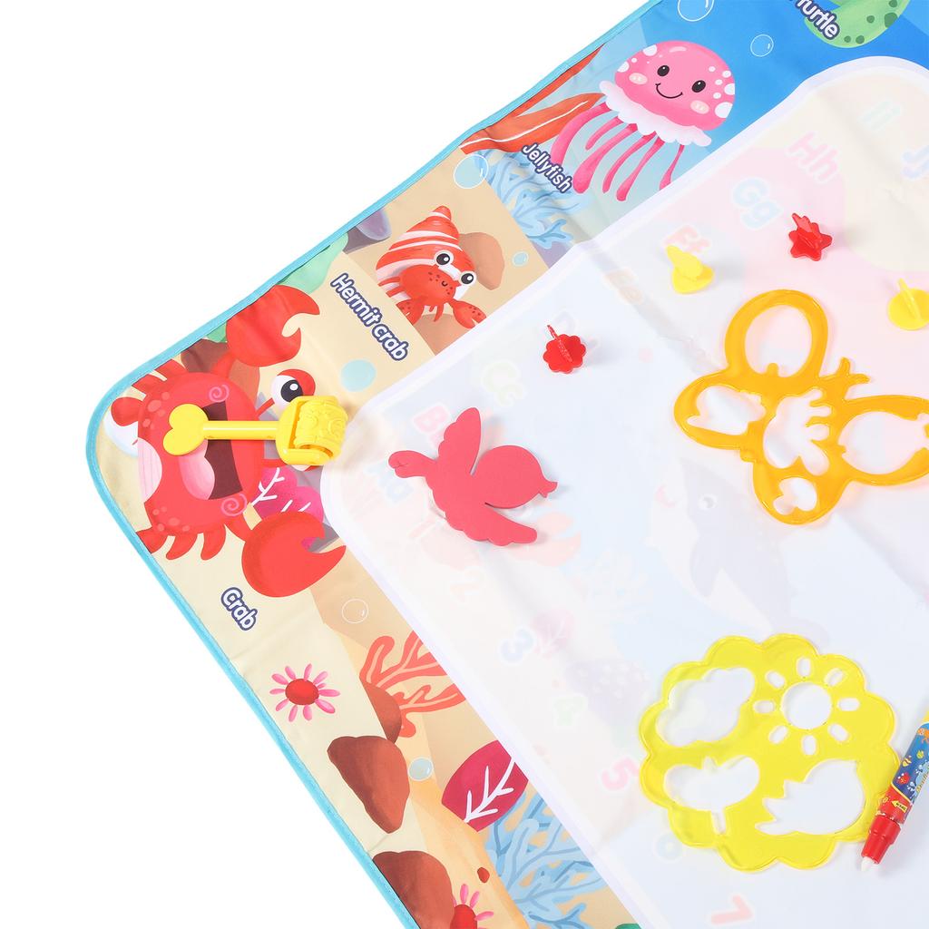 Kids Water Doodle Mat Reusable Large Size Water Painting Writing Board Educational Toys with Pens