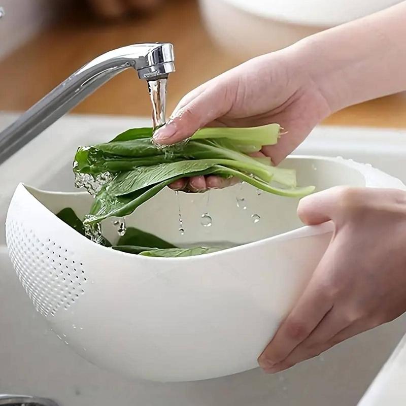 Multifunctional Rice Washer: Rice Sieve, Rice Bowl, Rice Strainer, Colander, Drainer for Kitchen
