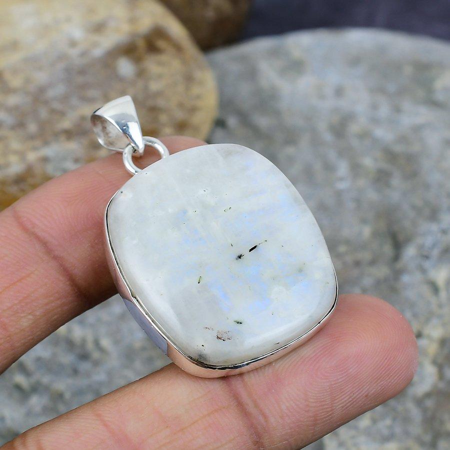 

Радужный лунный камень драгоценный камень ручной работы стерлингового серебра 925 пробы кулон свадебный подарок, изысканный кулон ювелирные изделия для подарка