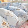 Thickened Milk Fleece Quilt Cover Single Piece Fleece Children'S Quilt Cover Coral Fleece Cartoon Bed Four-Piece Set