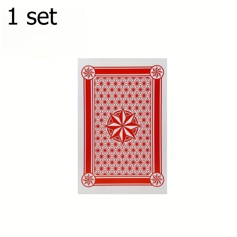 1set Giant Playing Cards Creative Game Theme Playing Cards Oversized Poker Cards for Family Gathering Game Night Activities красный