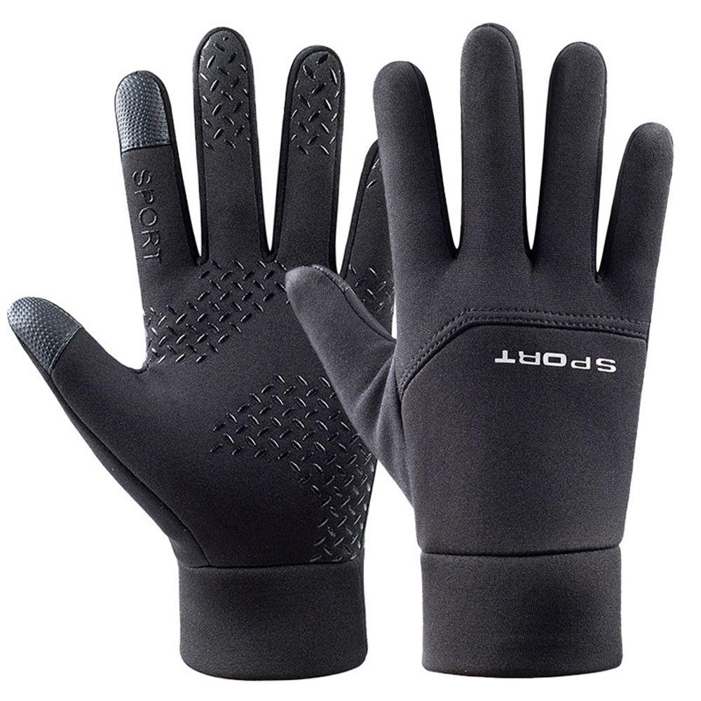 Male Two Finger Out Warm TouchScreen Mittens Cycling Gloves Full Finger Gloves Protective Mittens