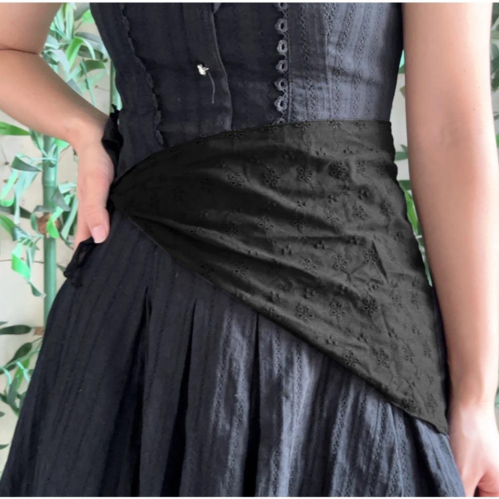 6styles French Pastoral Floral Lace Triangle Hair Scarf Romantic Head Wrap Headband Waist Decor for Women Fashion Accessory Gift