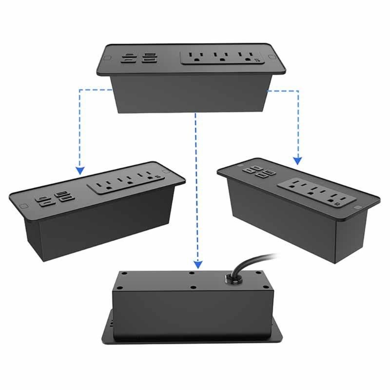 Desk Recessed Charging Socket Charging Port Socket Desktop Charging Station Installation Multipurpose Circuit for Home