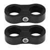KIMISS AN10 Aluminum Alloy Hose Separator Clamp Fitting Adapter Bracket Universal (Black)