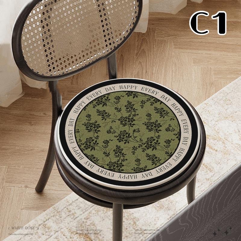 Anti-Slip Chinese Chair Seat Pad Mahogany Stool Cushion Quick-Drying Floor Mat for Tea Room Dining Living Room Meditation