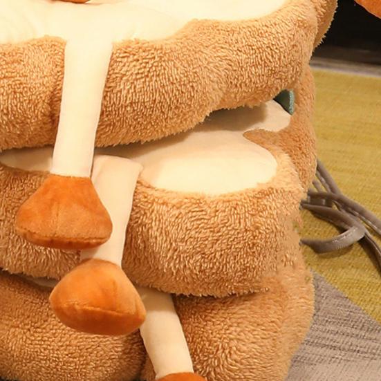 Bread Toast Cushion Cute Stuffed Chair Pad Seat Cushion with Anti-Slip Bottom for Office Chairs Kitchen Chairs Bedroom Floor Sitting