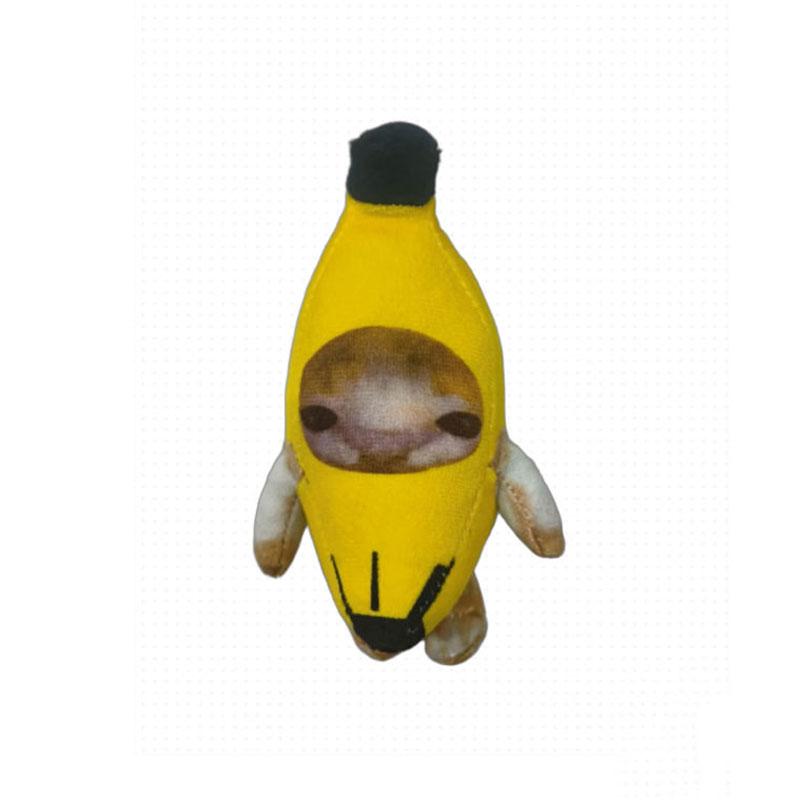17cm Banana Cat Doll Pendant Keychain Crying Happy Banana Cat ,1pcs/pack