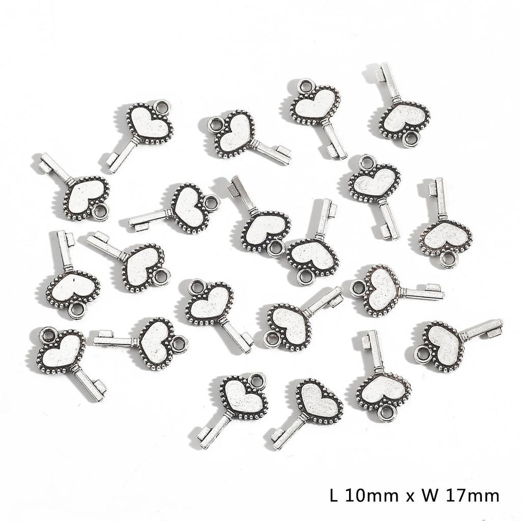 20/30Pcs Antique Silver Plated Key Lock Charm Pendants for Bracelet Necklace Accessories Diy Jewelry Making Handmade