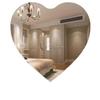 Adesivo da Parete Specchio Acrilico a Forma di Cuore, Autoadesivo 1mm, Decorazione per Trucco e Toeletta.