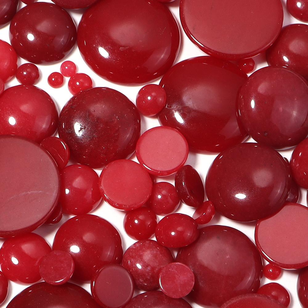 5-10pcs/lot 4-25mm Natural Stone Cabochon Colorful Jade Half Round Cabochon For Jewelry Making DIY Earrings Necklace Accessories