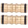 2Pcs Pipe Connector Brass Male To Male Quick Connect Hose Joint Tube Fitting Set Kit 12in