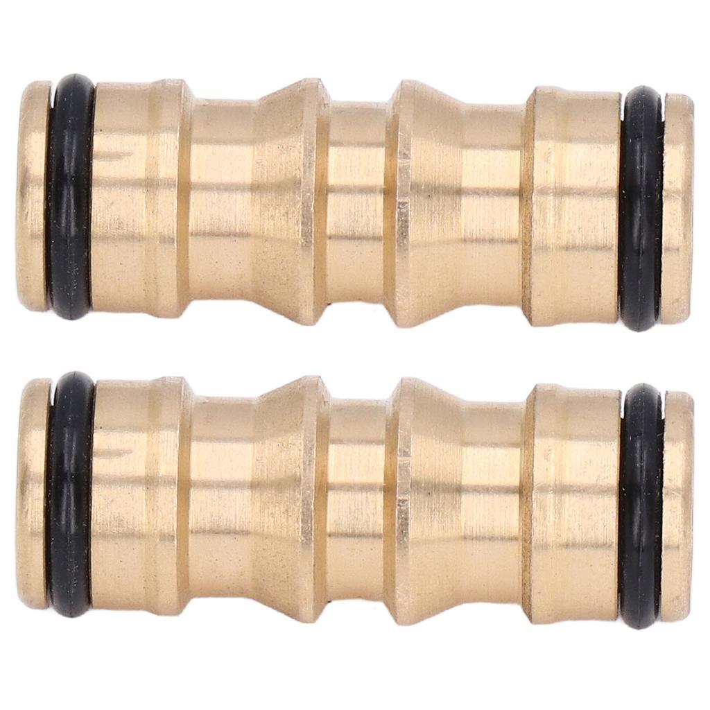 2Pcs Pipe Connector Brass Male To Male Quick Connect Hose Joint Tube Fitting Set Kit 12in