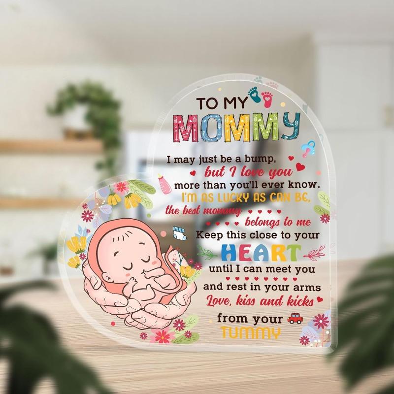 Akrylskylt för ny mamma – För blivande mammor, förstagångsmammor. Efter födseln, 1:a mors dag, könsavslöjande. Fantastiska nya gravidpresenter.