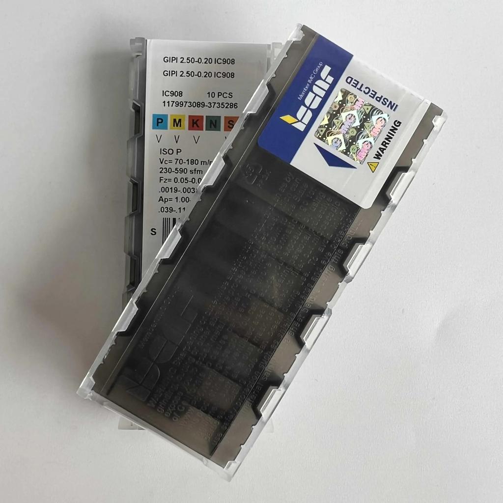 ISCAR / GIPI2.50-0.20 IC908   Industrial indexable carbide inserts 10 Pcs