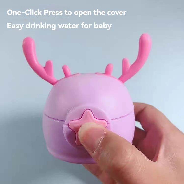 500ML Cute Unicorn Thermos Bottle Stainless Steel Thermal Mug Bouncing Lid Water Cup for Children Girls Gifts Portable Drinkware