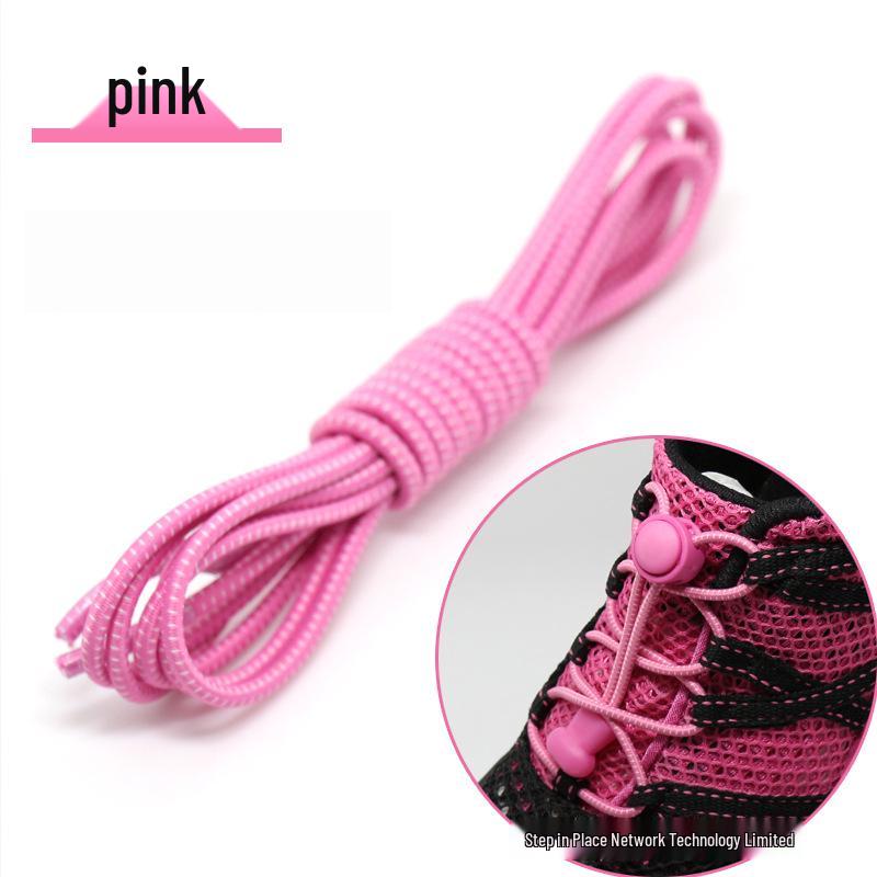 No-Tie Elastic Shoelaces with Buckle for Adults & Kids - Black, White & Color Options