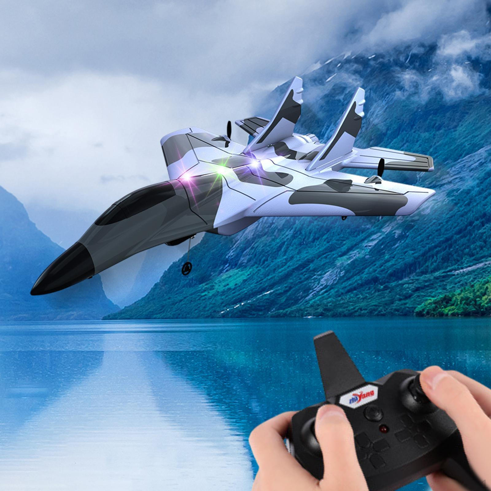 

RC Airplane Glider Flying Model for Kids Sturdy with Light Lightweight Party Favor Blue Multi