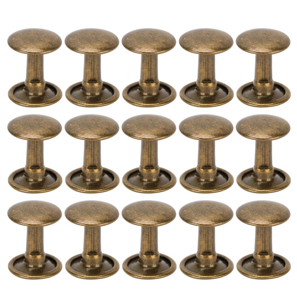 200 Sets Doppelkappe Niet Runde Stud Nagel Eisen Jeans Knopf Leder Schuhe Taschen Kleidung