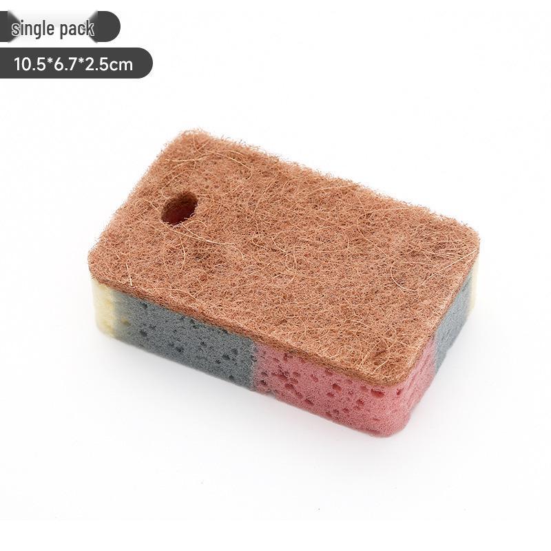 Kitchen Cleaning Sponge Set: Wood Pulp Sponge, Scouring Pad, Dishwashing Cloth, and Rag