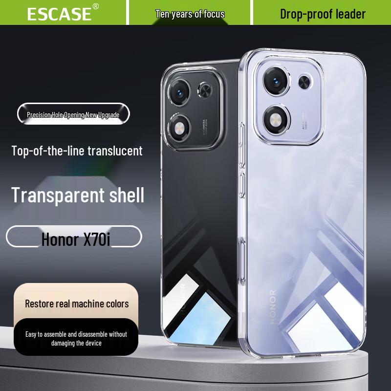 

ESCASE Clear Shockproof TPU Case for Honor X70i