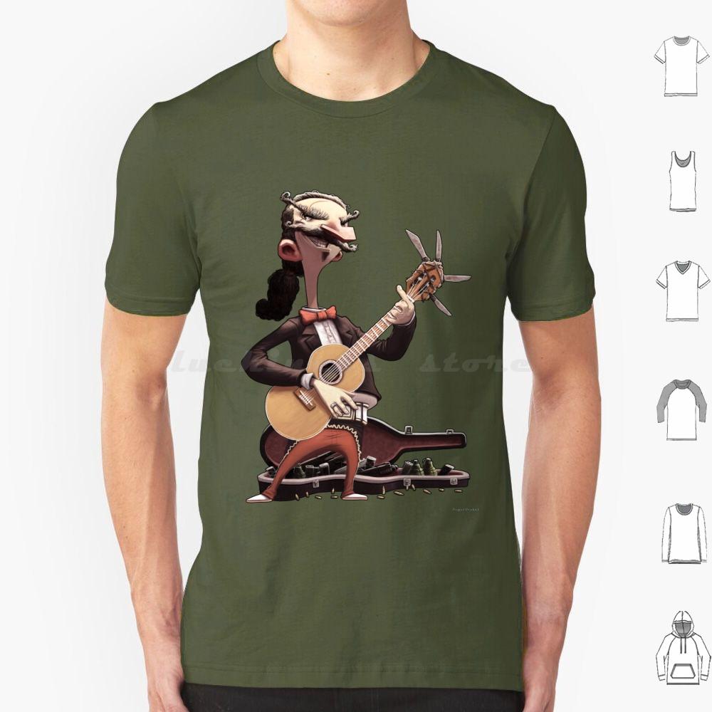 Elektrisch Esteban Lebende Ausgabe T-Shirt Baumwolle Männer Frauen DIY Druck Gitarre Mariachi Konzert Show Auftritt Bühne