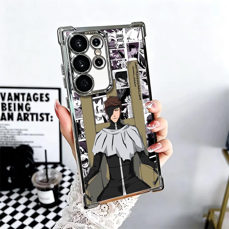

Bleach Anime Ichigo Kenpachi Plating Phone Case For Samsung Galaxy S24 S25 FE S26 Edge S23 Ultra S22 S21 Plus S20 Anti-Fall Aira Samsung S21 Ultra