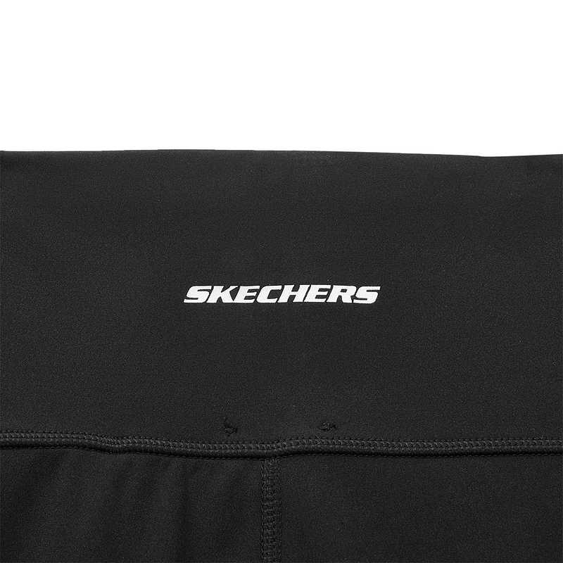 Skechers Logo Casual Comfortable Soft Slim Fit Knitted Sports Pants Women Bottoms Carbon-Black L322W040-0018