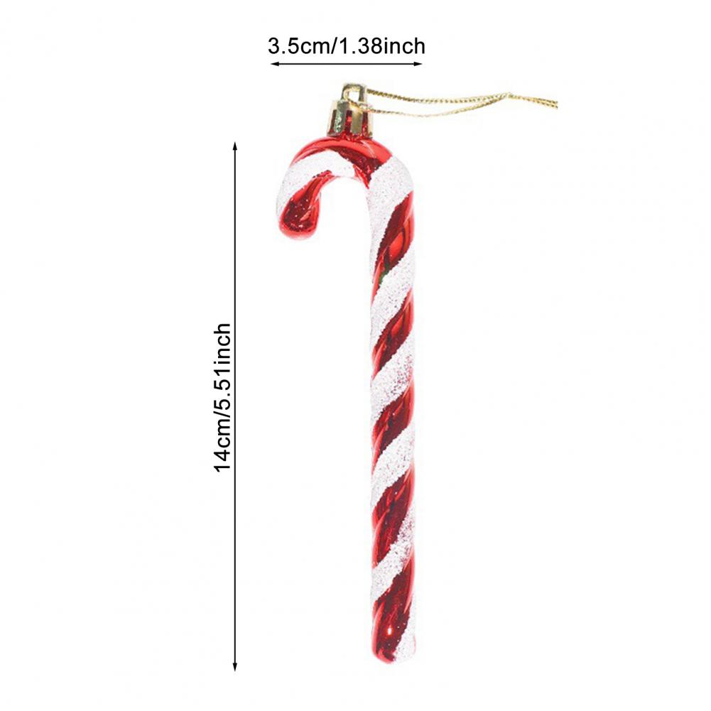 Realistic Candy Cane Decoration Christmas Candy Cane Ornaments Set 6 Plastic Twisted Candy Canes 12 Green White Xmas for Holiday