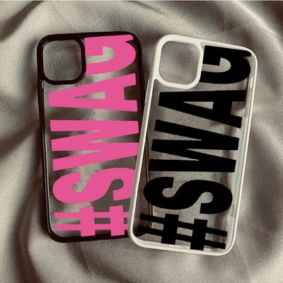 Phone Case for iPhone 16 15 Pro Max 14 13 11 12 Pro Max 17Air 16E X XR XS Max 7 8 Plus SE 2022 Shockproof Cover SWAG Bold Letter