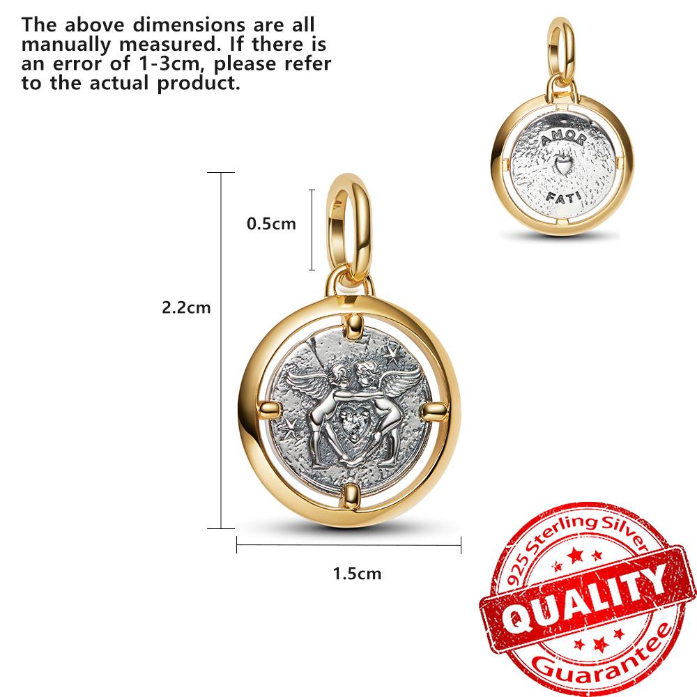 Sparkling Copper Pave Butterfly Dangle Charm Fit Original Bracelet Half Moon Snowflake Beads For Women Holiday Gift