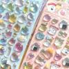New Hotcute 3D Ghost Family Relief Crystal Stickers - Kids Educational Reward Decals For Phone Album Handicraft & Diy Decor