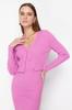 Women's Style Dress Pink Fitted Midi Knitwear Cardigan Dress Set