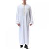 Robă de vară pentru bărbați, retro, cu gât rotund, cu jumătate de fermoar, mâneci lungi, largi Malaezia Orientul Mijlociu Arabian Dubai, tradițional, maxi halat Top lung