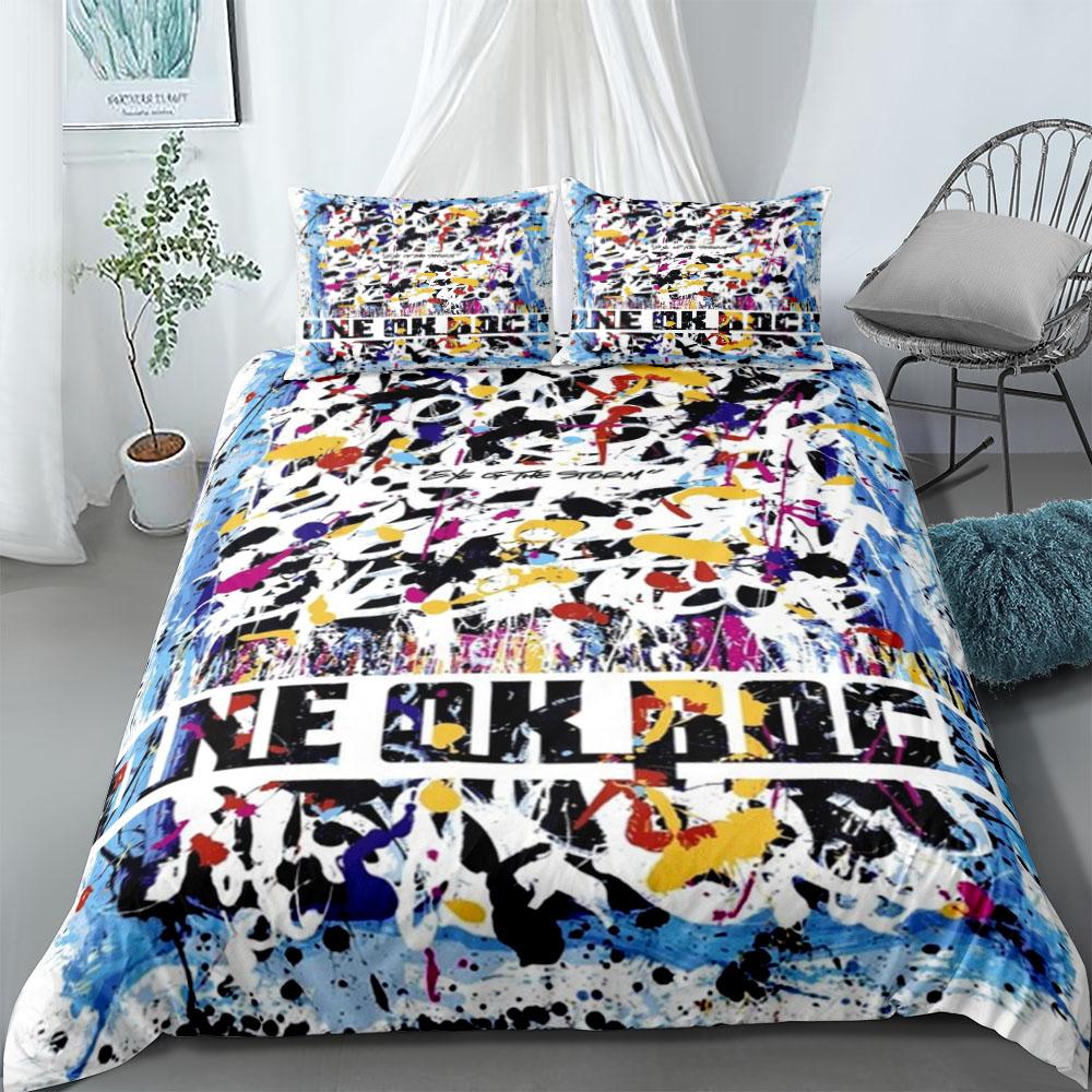 One Ok the Rock Graffiti Duvet Cover Set Without Sheet King Queen Double Full Twin Single Size Bed Linen Set