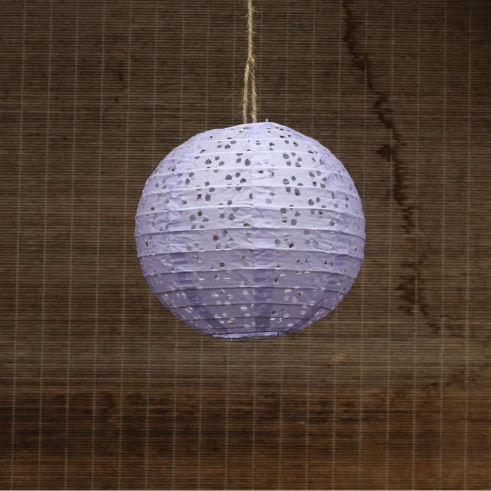 Hollow Out Chinese Paper Lanterns Ancient Style Handheld Lantern Photo Prop Lantern Mid-Autumn фиолетовый
