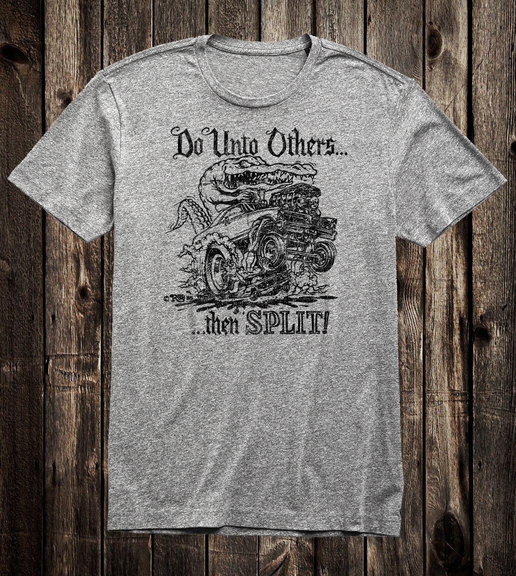 Retro Hot Rod T Shirt Tee 100% Cotton Ed Big Daddy Roth Do Unto Others Gator XL
