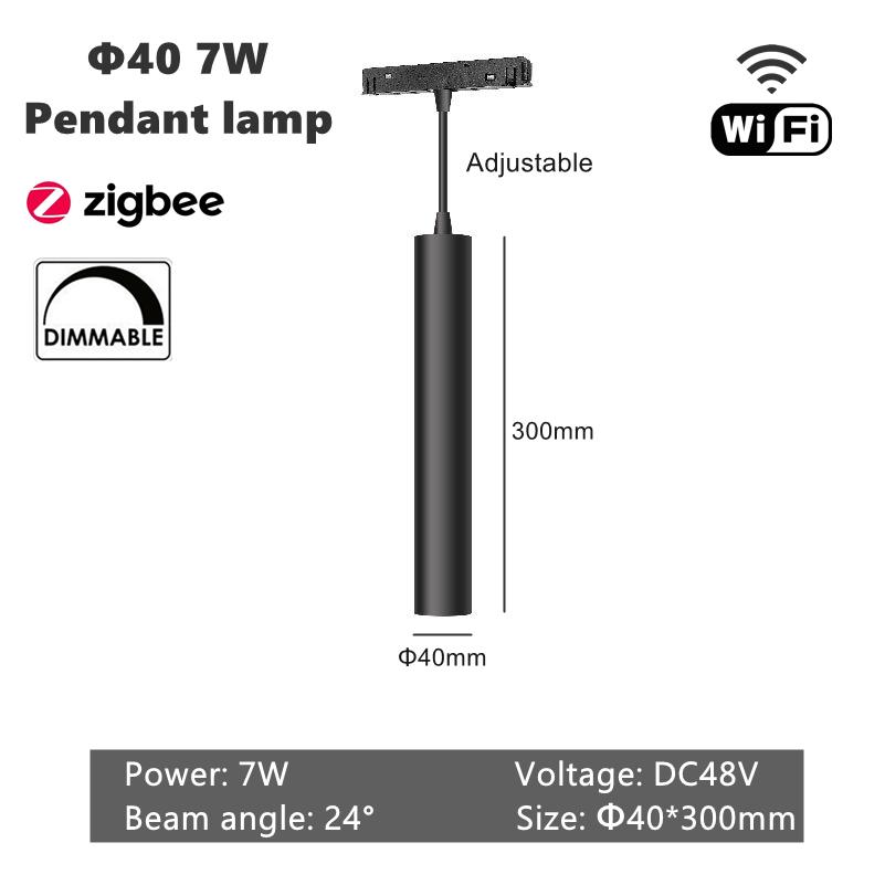 Zigbee Smart WiFi Magnetic Track Lights LED DC48V Dimmable Spotlight Tuya App Alexa Google Assistant Voice Control Rail Lamp