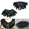 Feather Cape Plume Gothic Scarves Accs Witch Shoulder Black Swan for Halloween Cosplay Party