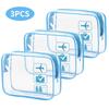 Transparent Waterproof Storage Bag 3pcs Travel Convenient Toileting Bag Minimalist Makeup Bag Pvc Transparent
