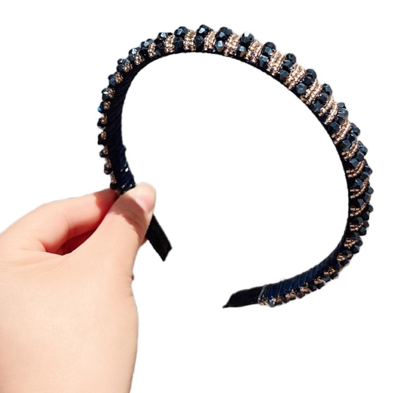 Blingbling Crystal Headband French Styles High Skull Hairband Women Hair Decors