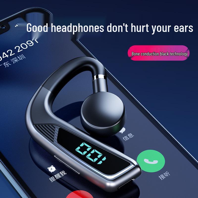 V18 Bone Conduction Bluetooth Wireless Earphones, Clip-On, Non-In-Ear, for Business and Sports Running.