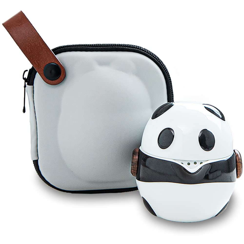 LOVE MIYABI Panda Travel Tea Set, Cute Panda Design, Ultra-Compact Storage, Easily Enjoy Delicious Tea Outdoors, Perfect for TravelOutings, Chinese