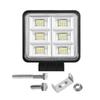 4-Inch Square White LED Work Light Pods Flood Spot Lamp 6000K Universal for Car Off Road Truck SUV Van 12-24V 48W