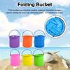 5pcs/set Mini Collapsible Beach Bucket - Portable PVC Watering Can for Outdoor Travel Camping Beach Water Games