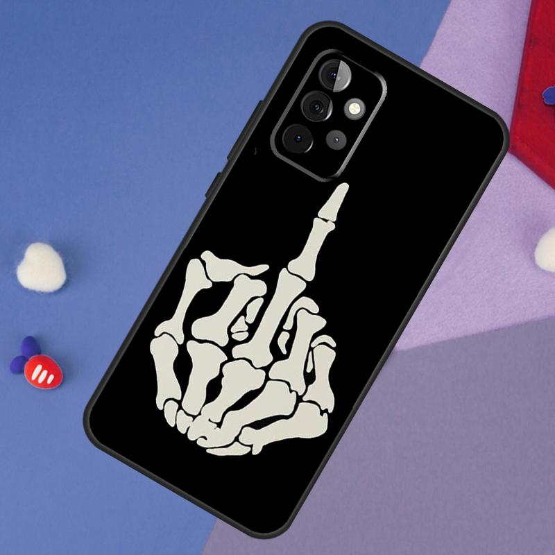 Skeleton Middle Finger Case For Samsung Galaxy A14 A56 A36 A26 A16 A06 A54 A34 A12 A32 A52 A13 A33 A53 A15 A35 A55